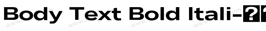 Body Text Bold ltali字体转换